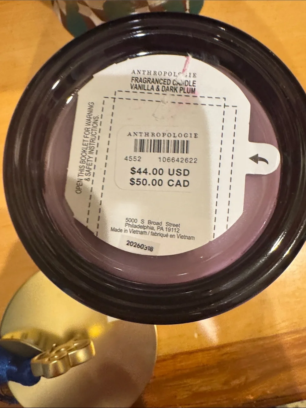 Anthropologie decorative glass